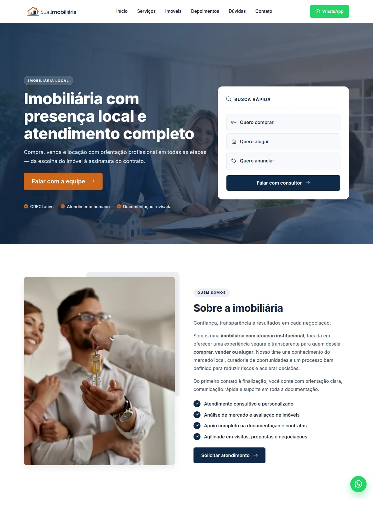 Pré-visualização: Imobiliária Institucional