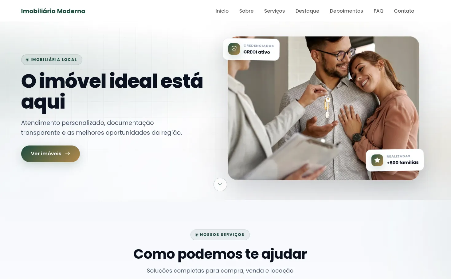 Pré-visualização: Imobiliária Moderna